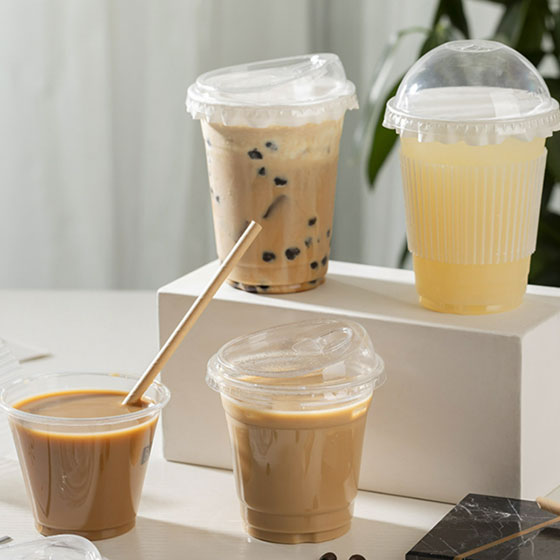 Custom Compostable Transparent Cups Biodegradable Plastic Pla Cups with pla lid