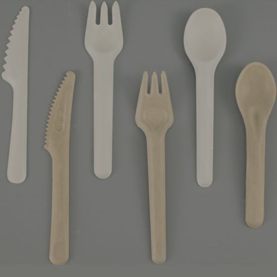 Sugarcane knife fork spoon