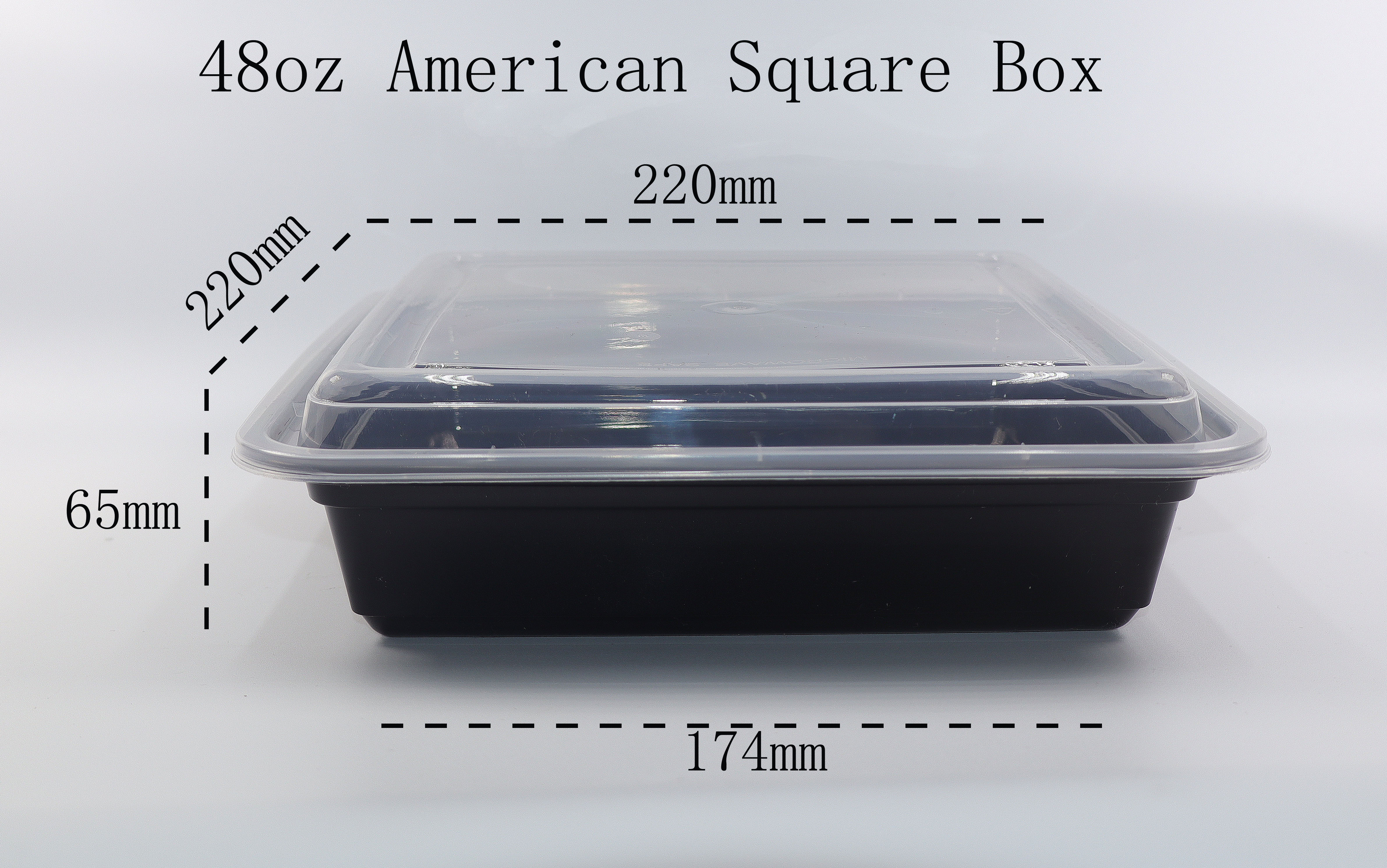 Black Rectangle Food Storage Container
